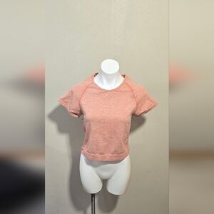 Victoria's Secret PINK SEAMLESS WORKOUT CROP TOP T SHIRT CREW Size XL *see pic